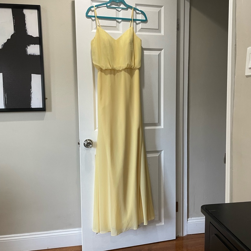 Bill Levkoff Yellow Bridesmaid Dress - Size 10